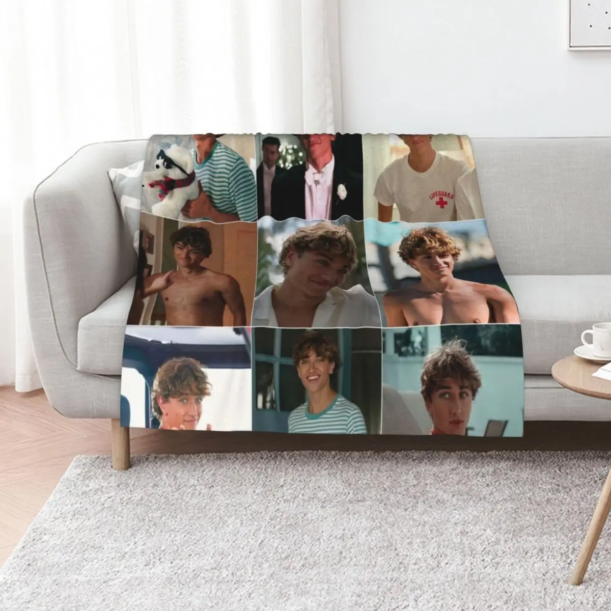 Jeremiah Fisher Collage Throw Blanket Extra Large Throw Soft Big Fashion Sofas Hair wednesday Custom Blankets