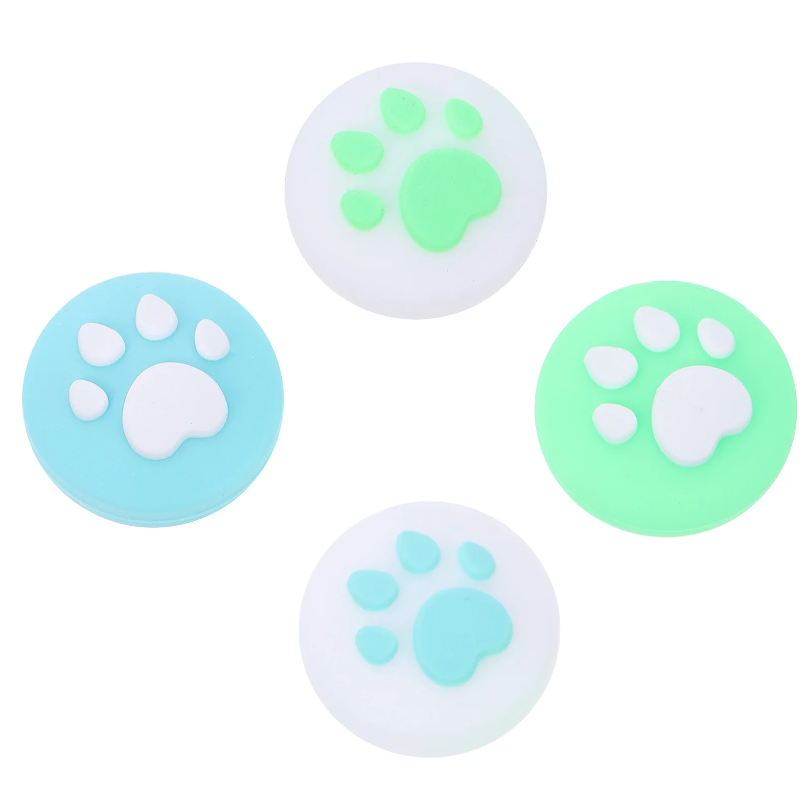 4 قطعة القط باو عصا التحكم قبعات واقية سيليكون الإبهام قبضة يغطي المضادة للانزلاق دائم الألعاب Thumbstick يغطي لوحدات التحكم #5