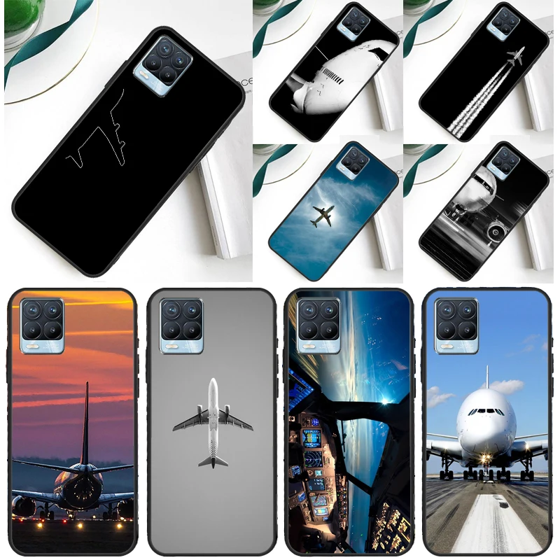 Aircraft Airplane Fly Travel For OnePlus 11 10 Pro 10T Nord CE 2 Lite Realme C55 C35 C33 C31 C30 C21Y GT Neo 5 3 2T Case