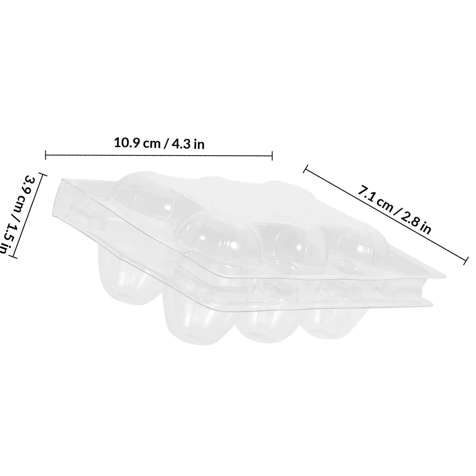50Pcs Quail Egg Tray 6 Grids PVC Transparent Egg Carrier Box Compact Storage Container for Quail Eggs Refrigerator Organizer