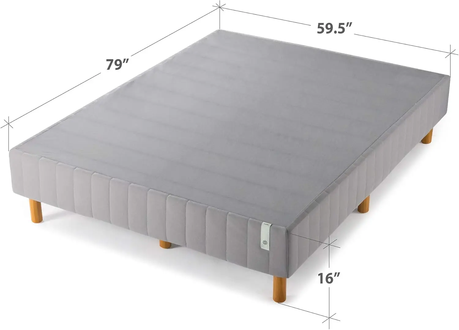 Good Design Award Winner Justina Metal Mattress Foundation, 16 Inch Platform Bed, No Box Spring Needed, Queen