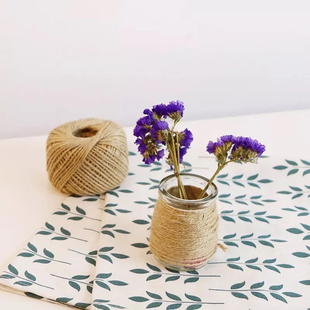 

3 Rolls Handmade Hemp Cord Natural Jute Twine Rope for DIY Crafts Gift Decor Scrapbooking Jewelry Hardware
