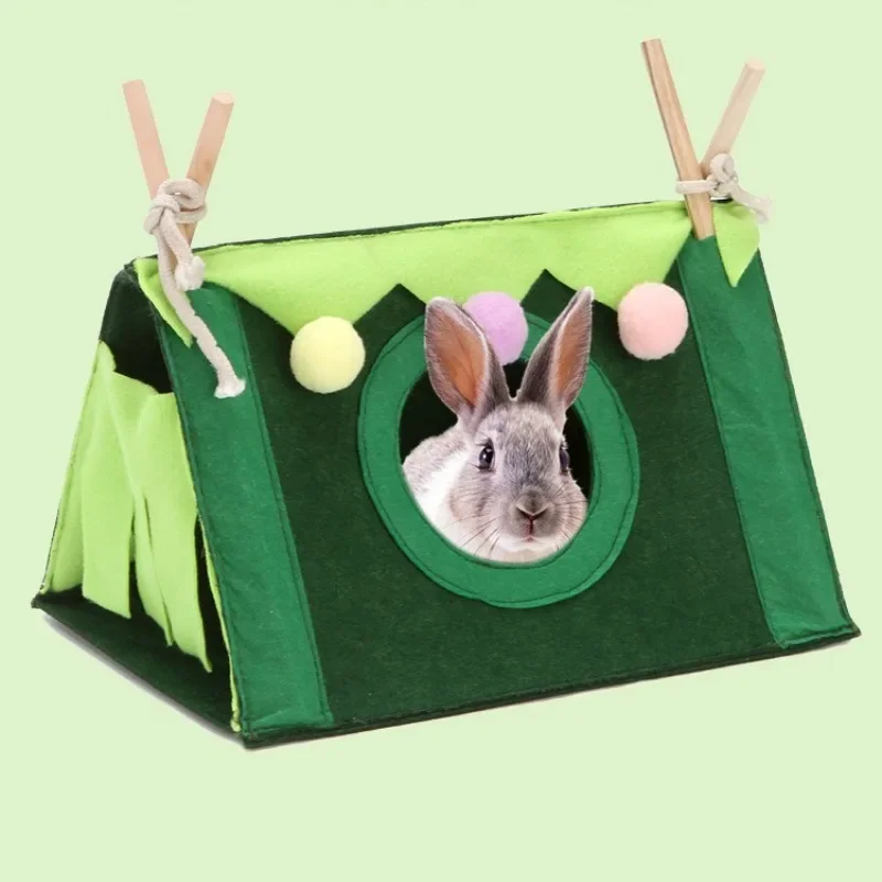 

Новая палатка для хомяка, голландская свинья, сахарный планер, скрытый дом для тента, маленькое гнездо для домашних животных, деревянная палочка, треугольная палатка для сна, отдыха и игры