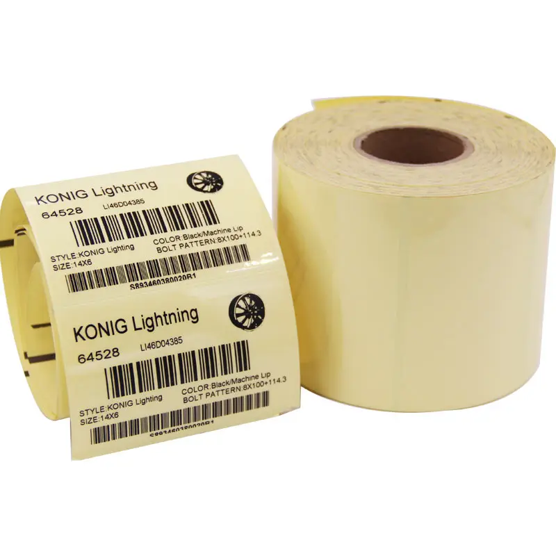 Transparent Printing Sticker Label Roll for Transfer Thermal Barcode Printer With Resin Carbon ribbon