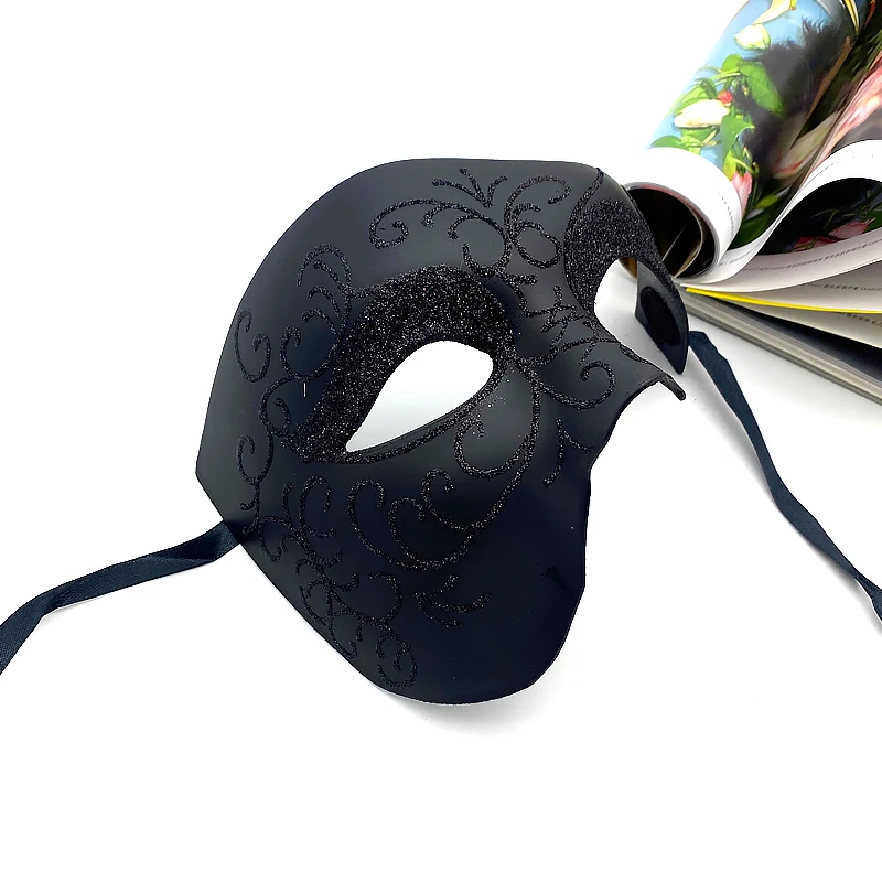 PVC Steampunk Phantom Maskerade Cosplay Maske Kunststoff halbes Gesicht Männer/Frauen Punk Karneval Kostüm Requisiten Zubehör Geschenke