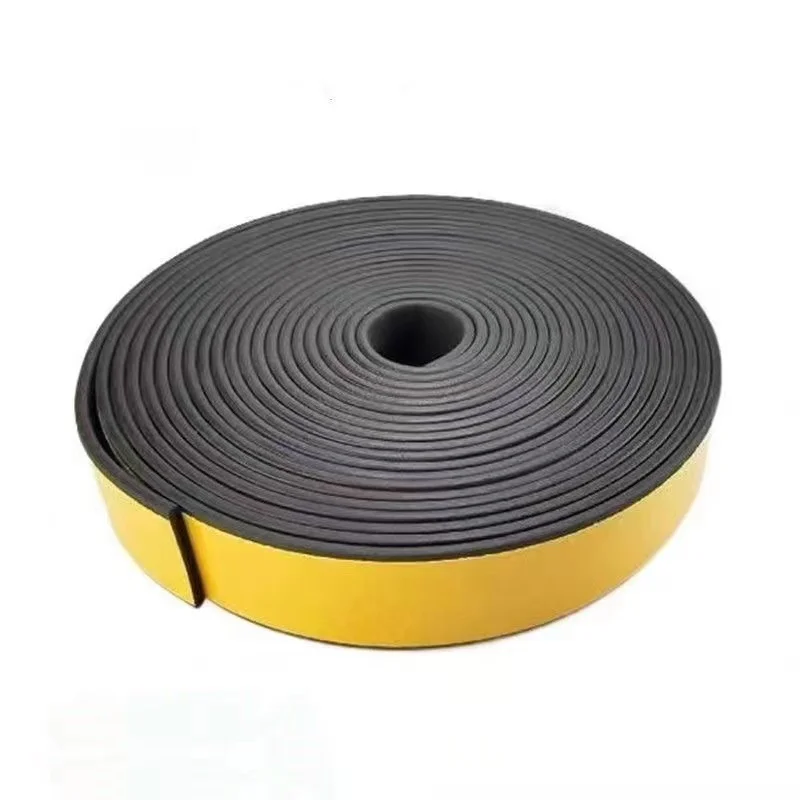 EPDM Self Adhesive Sponge Seal Strip Rubber Black Foam Strong Single-sided Adhesive Soundproof Anti-collision Seal Gasket