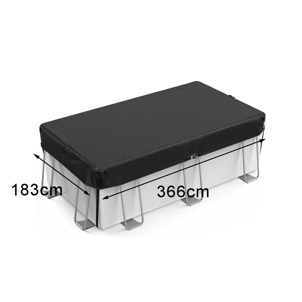/Rectangular /Pool /Cover 210D Oxford Fabric Waterproof Dustproof Protection For Inflatable Metal Frame Swimming Pools Outdoor F