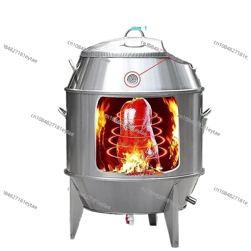 Charcoal Roast Duck Oven Commercial Stainless Steel Meat Roasting Stove Double Layer Duck Goose Roaster 90CM