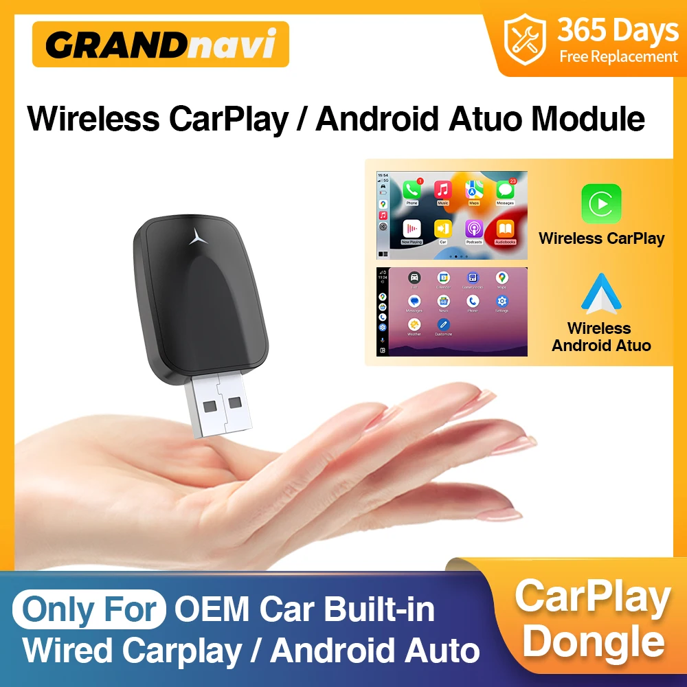 2in1 Dongle Wired To Wireless CarPlay Wireless Android Auto Adapter AI Box Car Intelligent Systems For Car With Wired CarPlay