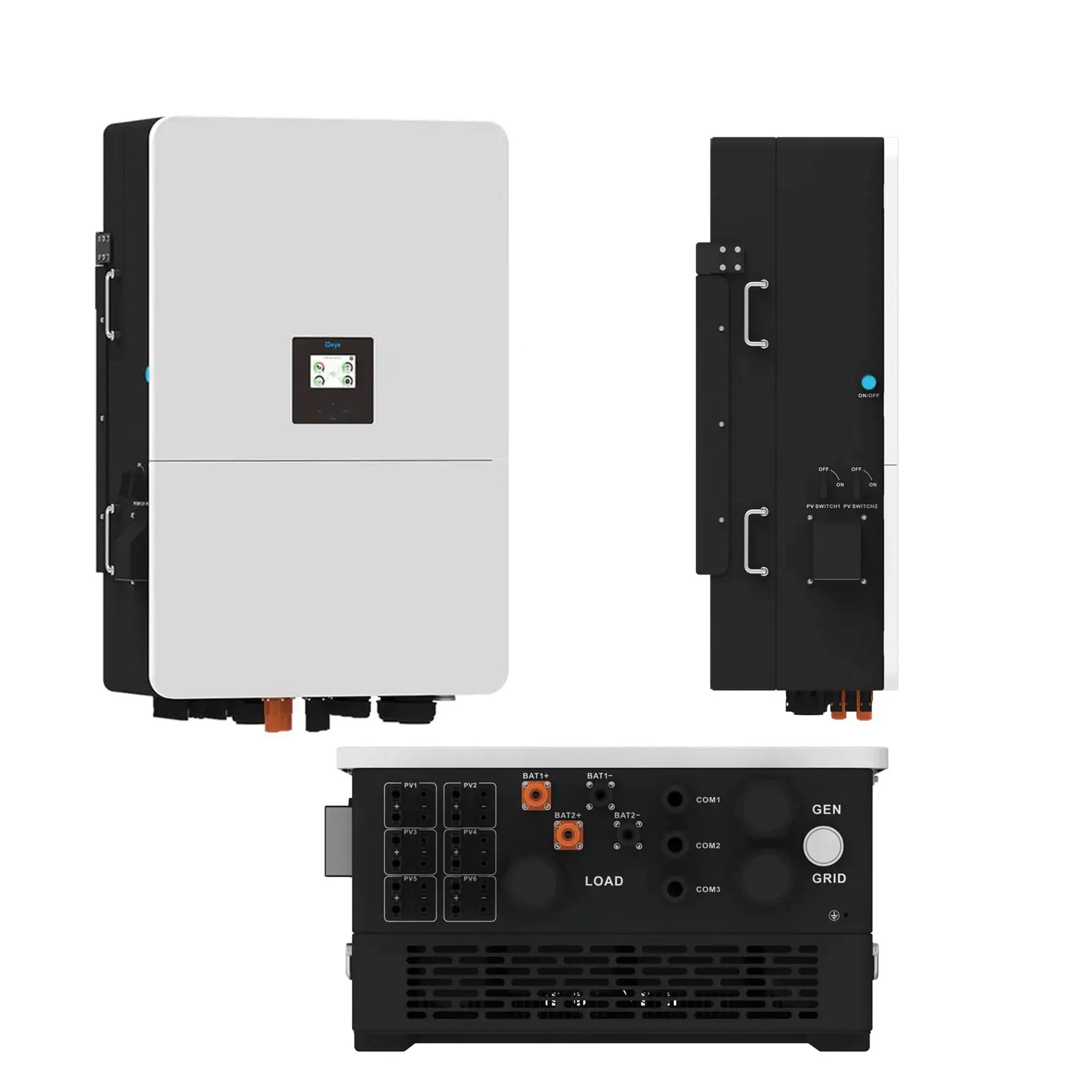 High Capacity 200kwh Commercial Industrial Energy Storage 60KW 80KW 100KW Deye High Voltage 3 Phase Solar Hybrid Inverter