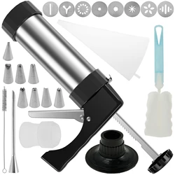 DIY Churro Maker Machine Stainless Steel Churro Maker Kit with 8 Different Tips Piping Nozzle Piping Bag Lightweight Hollow
