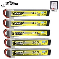 TATTU 300mAh 75C 3.8V Lipo Battery For RC Helicopter Quadcopter FPV Racing Drone Parts 1S Rechargeable Battery+Charger