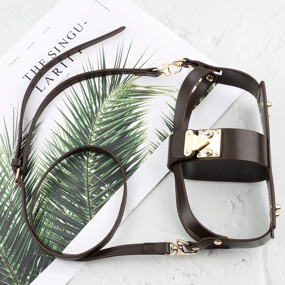 Hollow Tote Messenger Bag Set Shell Shape DIY Bag Accessories Encasement Conversion Adjustable Shoulder Strap for Women Bag