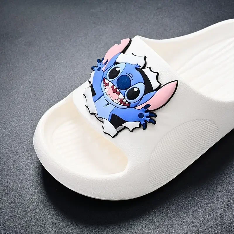 Stitch Cartoon Cute Anime Pictures Men\'s and Women\'s Slippers Non-Slip Wear-Resistant Beach Sandals Disney Slippers Summer