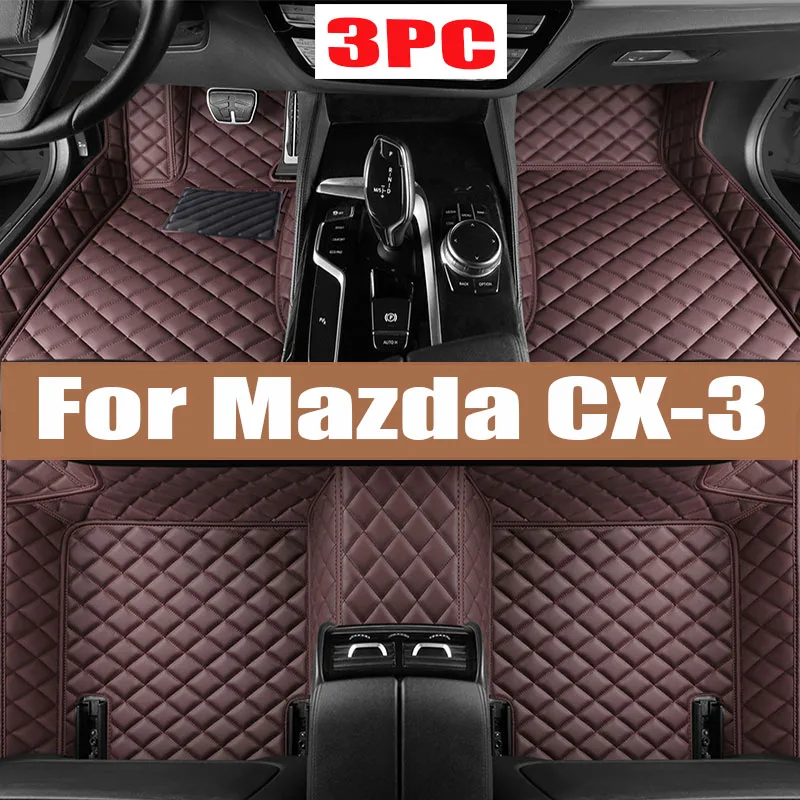 

Car Floor Mats For Mazda CX-3 CX3 DK 2016~2022 Leather Luxury Mat Protective Rug Carpet Set Auto Interior Parts Car Accessories