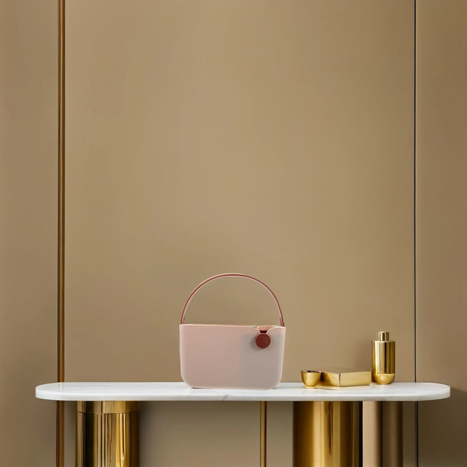 

Nordic Style Bathroom Storage Basket Plastic Handle Portable Shower Organizer Toiletries Kitchen Essentials Multifunctional