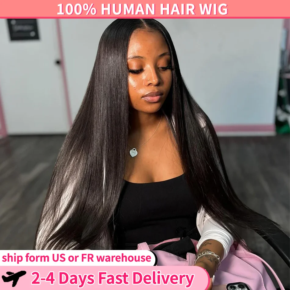 Straight HD 13x4 13x6 Lace Frontal Wigs Indian Human Hair Lace Front Pre Plucked Lace Closure Wig Remy For Black Women MYLOCKME