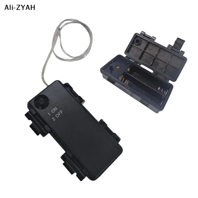 【A1】1Pcs 2 Sections AA Battery Holder 3V No.5 Waterproof And Dustproof Battery Cartridge With ON-OFF DIY Accessories