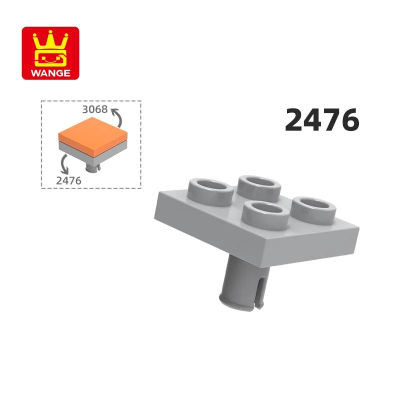 Wange 하단 핀 빌딩 블록 MOC 기술 액세서리, 브릭 호환 가능, 어린이 장난감 선물, 2x2 2476, 로트당 139 개