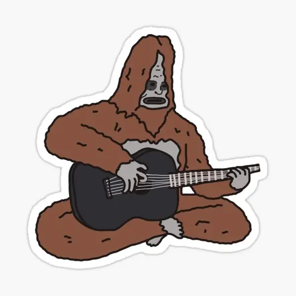 Sassy With Guitar Big Lez Show  5PCS Stickers for Decor  Kid Wall Laptop Luggage Cartoon Bumper Cute Print Background Room Art
