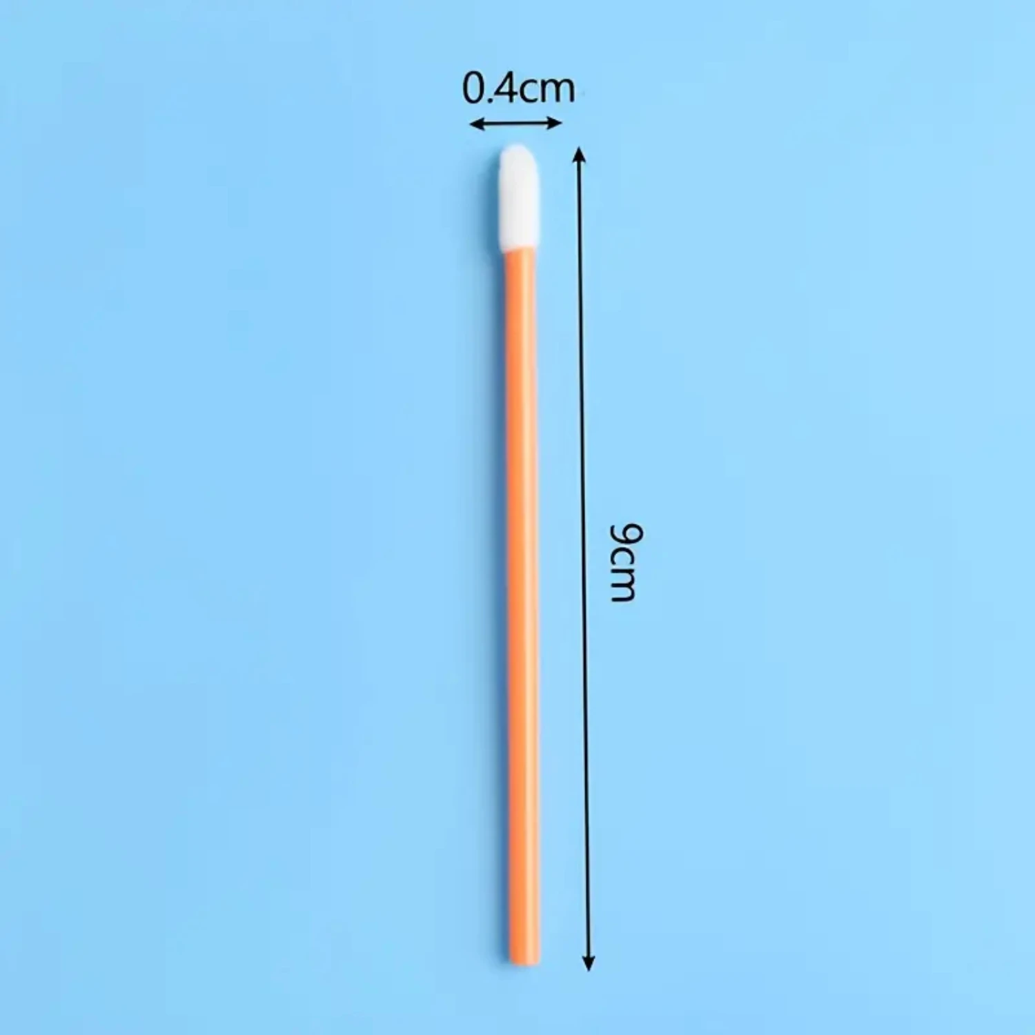 Disposable Soft Orange Lipstick Gloss Wands and Brushes Set - 50 Pcs, Makeup Applicator Tool with Soft Brush Head for Lipstick L