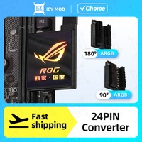 24PIN 5V Converter Lighting Power Supply 24P To 90/180 Degree Motherboard Adapter Connector Steering Head MOD