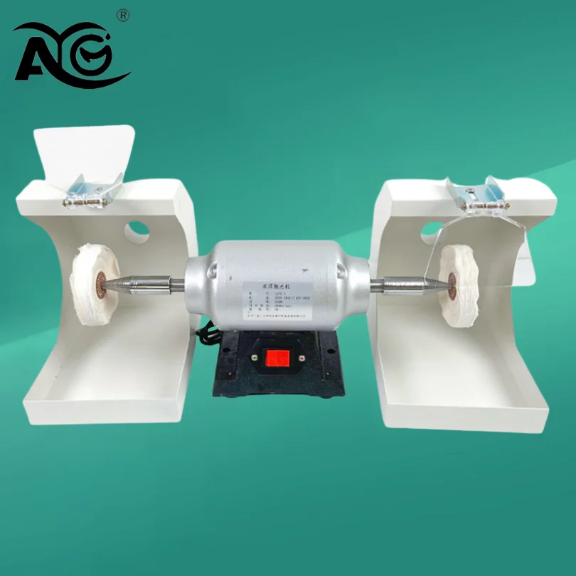 

AG Double Top Polisher for Dental Laboratory New Laboratory Equipment Polishing Lathe Grinding Machine with Dust Cover