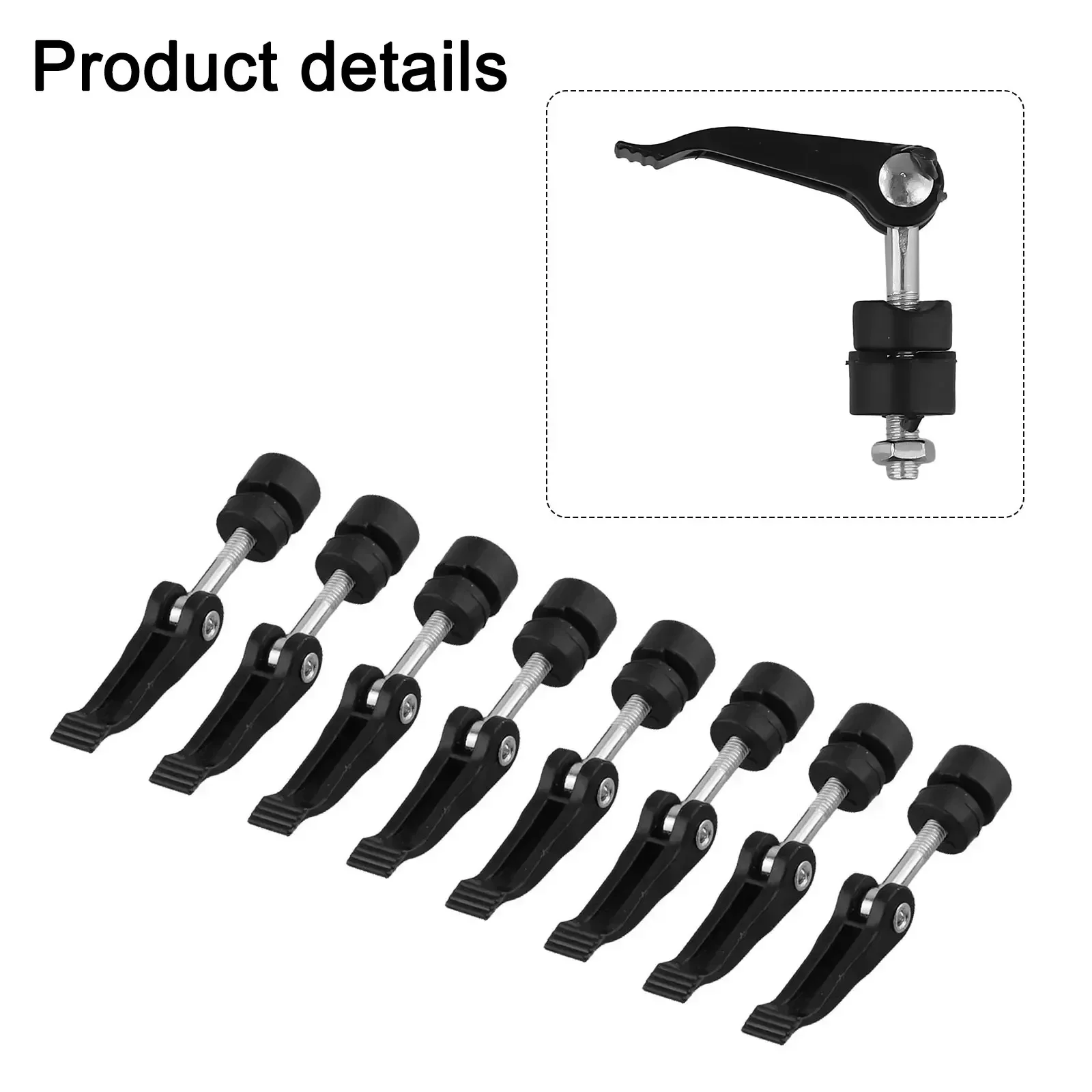 Nut Bolt Kit Handle Knob Bolts Textured Grip Design 8-Pack Set Cost-effective Replacement Maintenance Parts Black