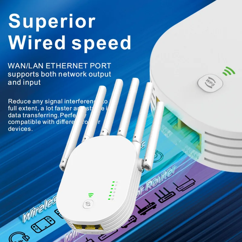 Compact Mini Size WiFi Range Expander WR59Q PIX-LINK 300Mbps 2.4GHz Wireless Router Repeater AP 3 Working Modes Household Signal