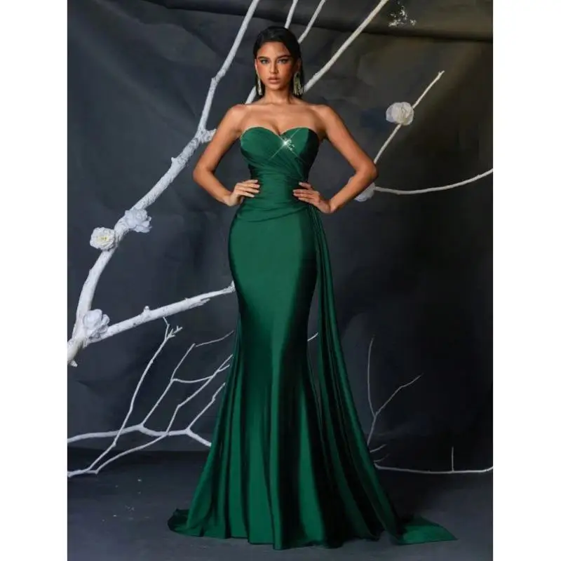 

L No Wrinkle Sequin Cross-Border Front Symmetry Fi Tail 25454 Dance Par Skirt Men's Casual Sportswear Seven Sve Long