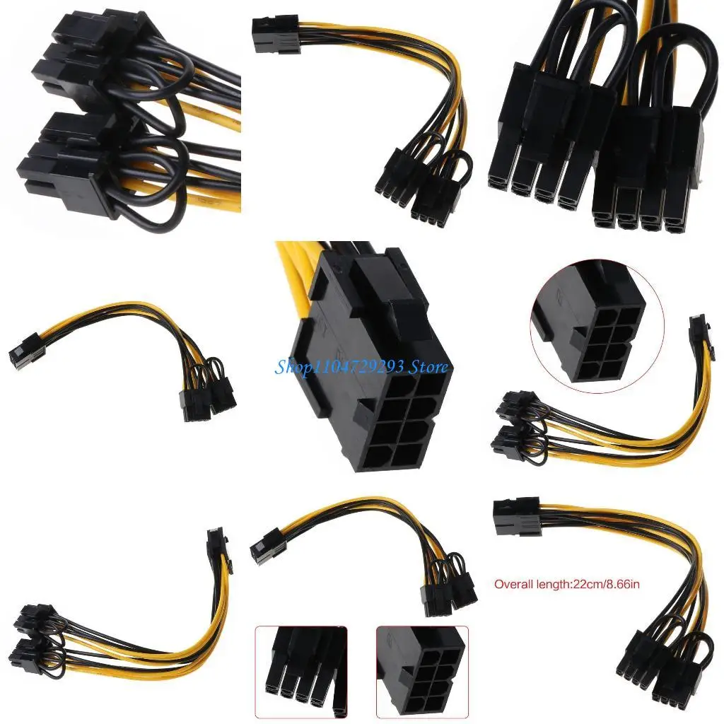 

Y2GD Power Cables CPU 8 Pin to Dual 8 Pin PCI-E Graphics Card Power Adapter Cable