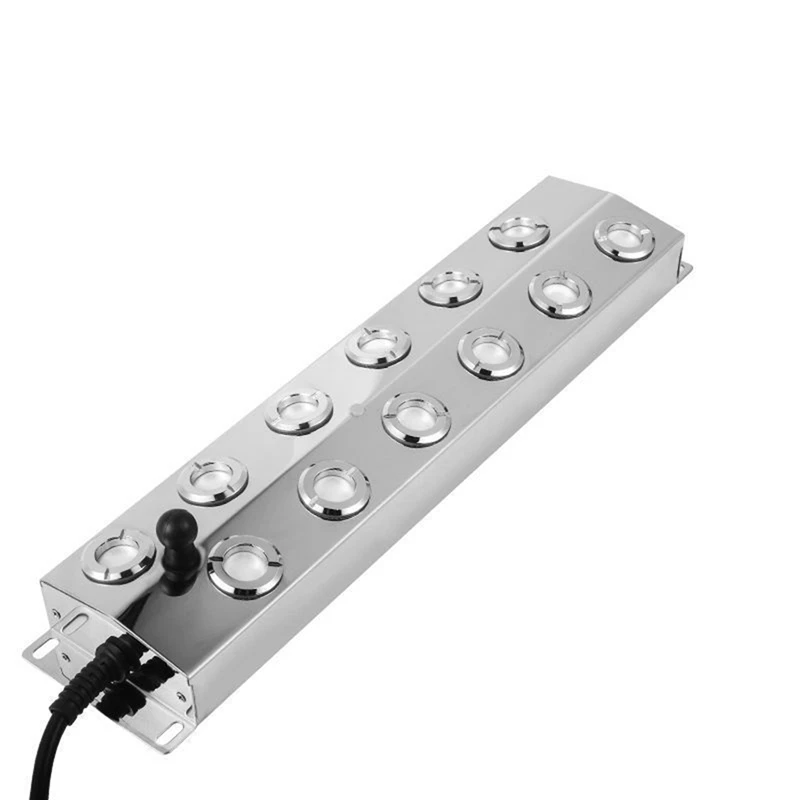 6X 12 teste Mist Maker Ultrasonic Mist Fogger umidificatore d'aria fontana d'acqua Fog Maker Machine Fogger in acciaio inossidabile