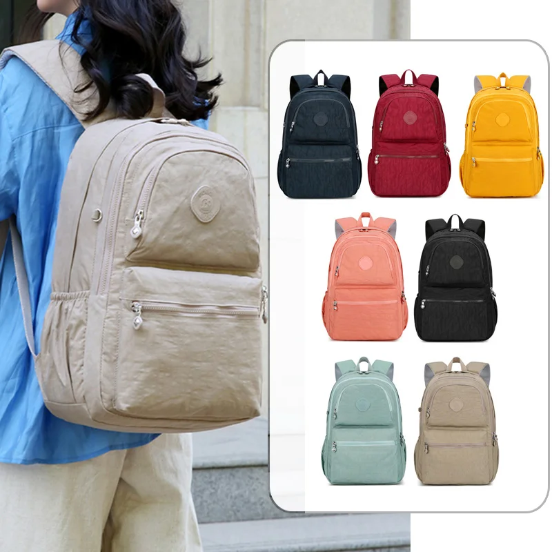 Waterproof Backpacks for Woman Nylon High-Capacity Backpack Lightweight Bags for Women Man Backpack Multi-layer Pocket SchoolBag