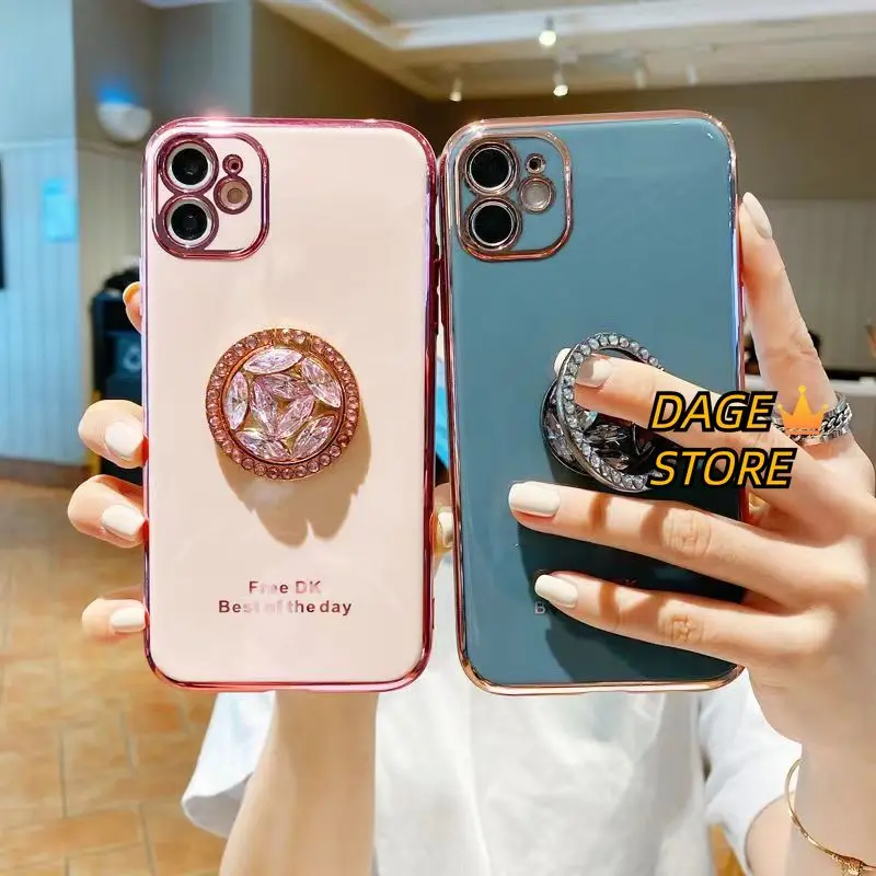 Etui na Samsung Galaxy Note 9 20P S10 LITE S10PLUS S10E S20 Ultra S20PLUS S20FE Bling kryształowy uchwyt miękki TPU tylna obudowa