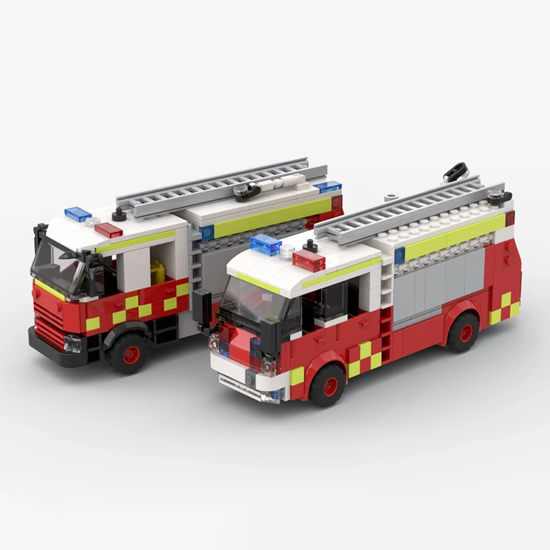 Série de voitures d'ingénierie classe 3, camions de pompier, blocs de construction, Puzzle en brique de haute difficulté, Collection de jouets pour enfants