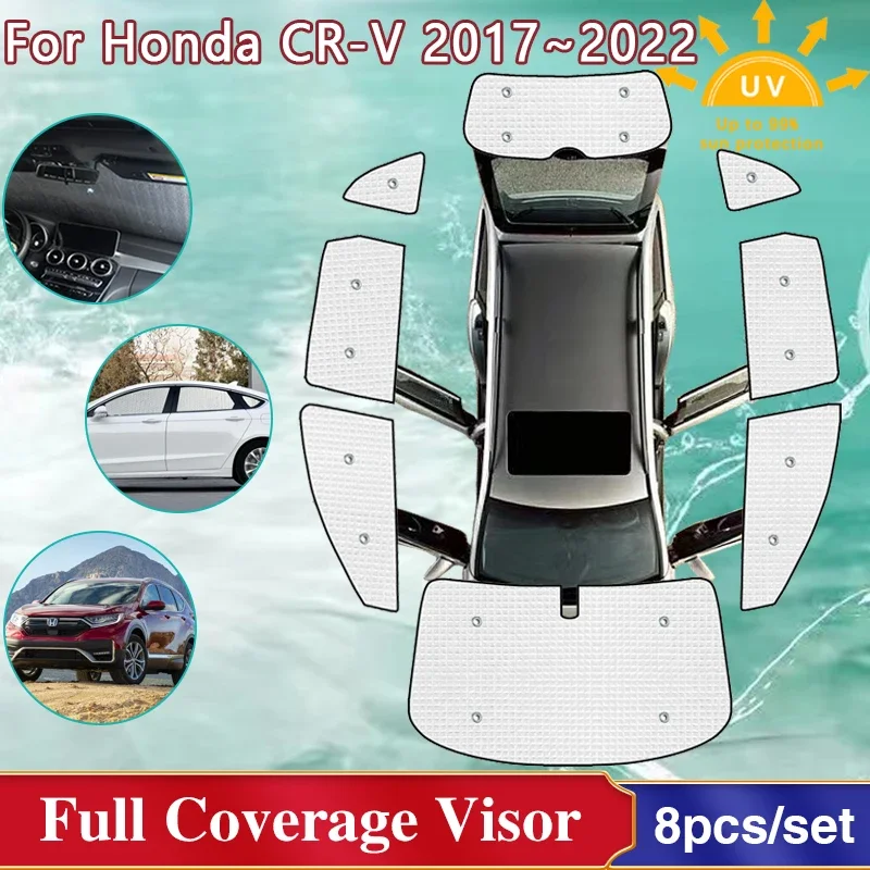 

For Honda CR-V Accessories CRV CR V Mk5 2017 2018 2019 2020 2021 2022 Full Coverage Sunshades Shuttle California Car Accessories