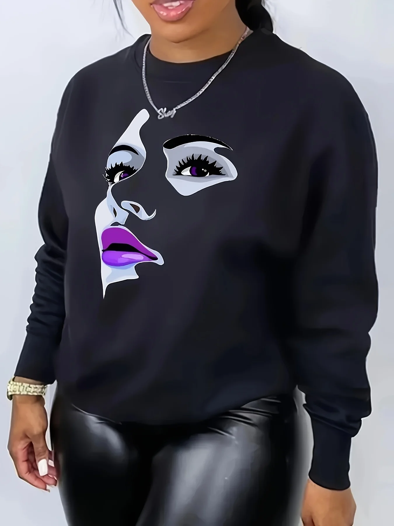 

Portrait Graphic Printing Autumn and Winter Cotton Men's and Women's Sweatshirts Outdoor Sports Leisure Fashion Trend Clothing