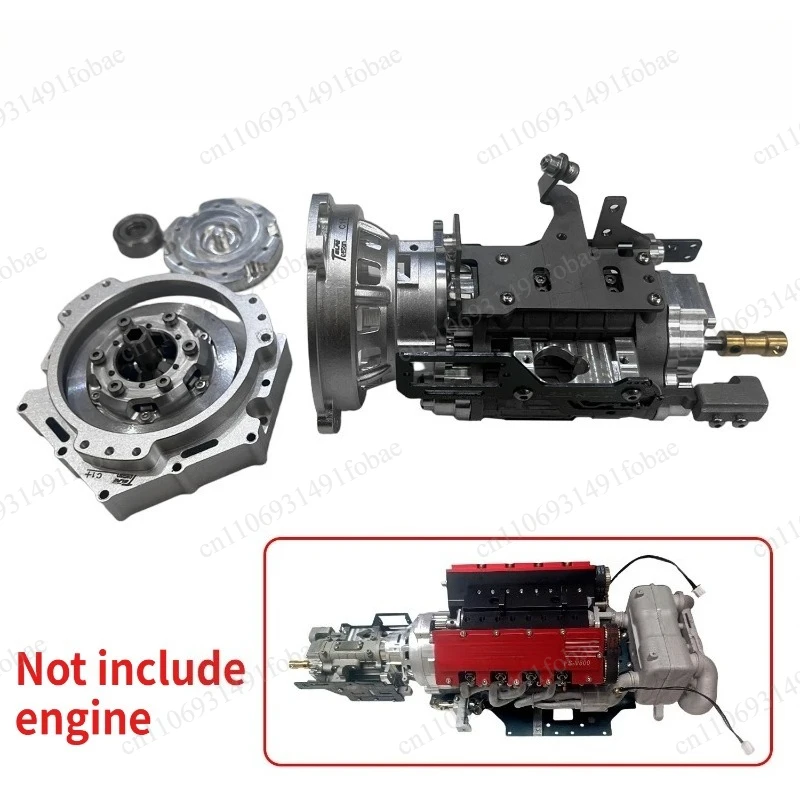 8-Cylinder Engine Clutch Gearbox Assembly with Motor, Fit for 28CC V8 Engine Model