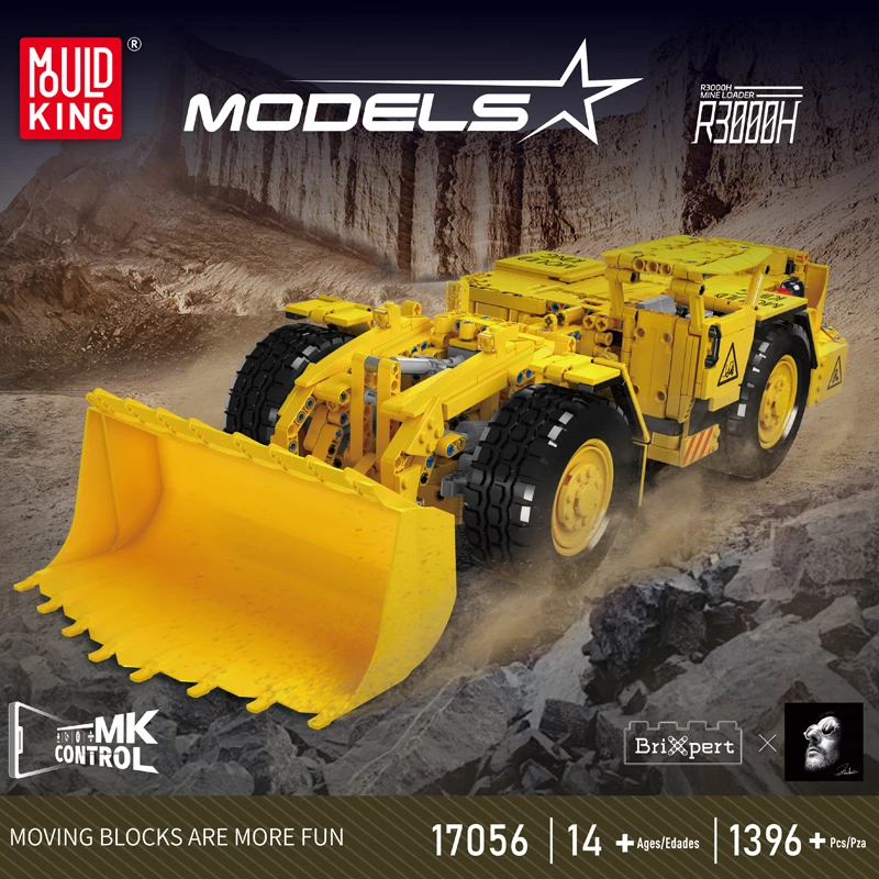 Mould King 17056 Technical Car Building Block The Remote Control R3000H Mine Loader Model Assembly Truck Brick Toys Kids Gift