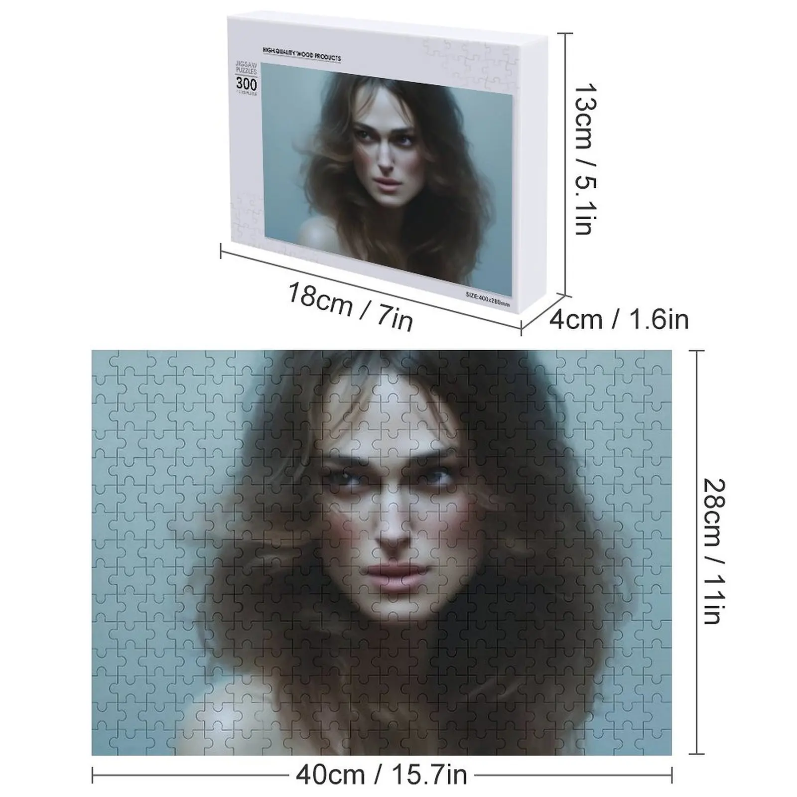 أحجية الصور المقطوعة من Keira Knightley، ألغاز خشبية مخصصة للبالغين، ألغاز هدايا عيد الميلاد على شكل حيوانات #5