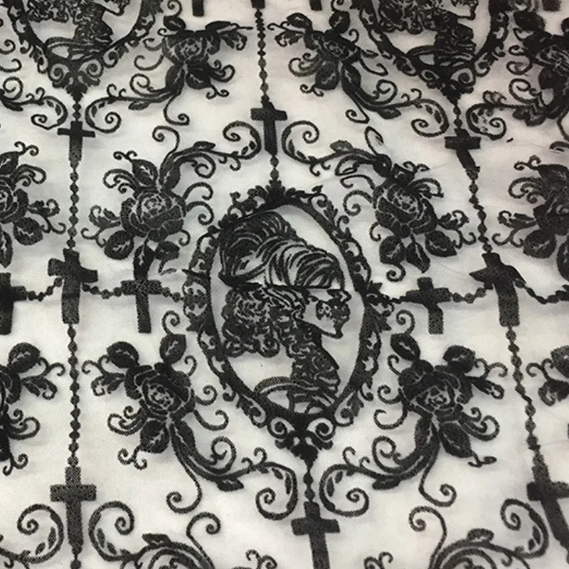 Creative Gothic Style Mesh Gauze Fusing Fabric Quality Lace Mesh Handmade DIY Material Background Decorative Accessories