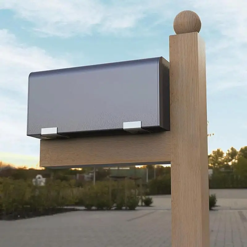 Lessbox-Guide de montage pour poteau, 2 pièces, en aluminium, multifonctionnel, fournitures avec 8 vis, pont argenté