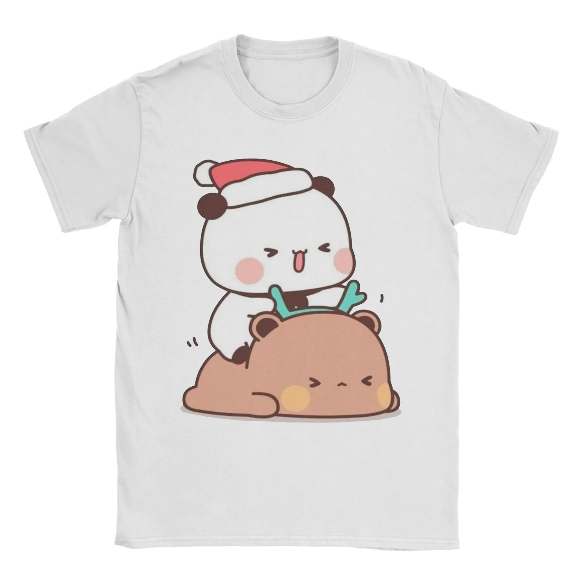 Men's Bubu and Dudu T Shirts Merry Christmas Cotton Clothing Novelty Short Sleeve Crewneck Tees Gift Idea T-Shirt