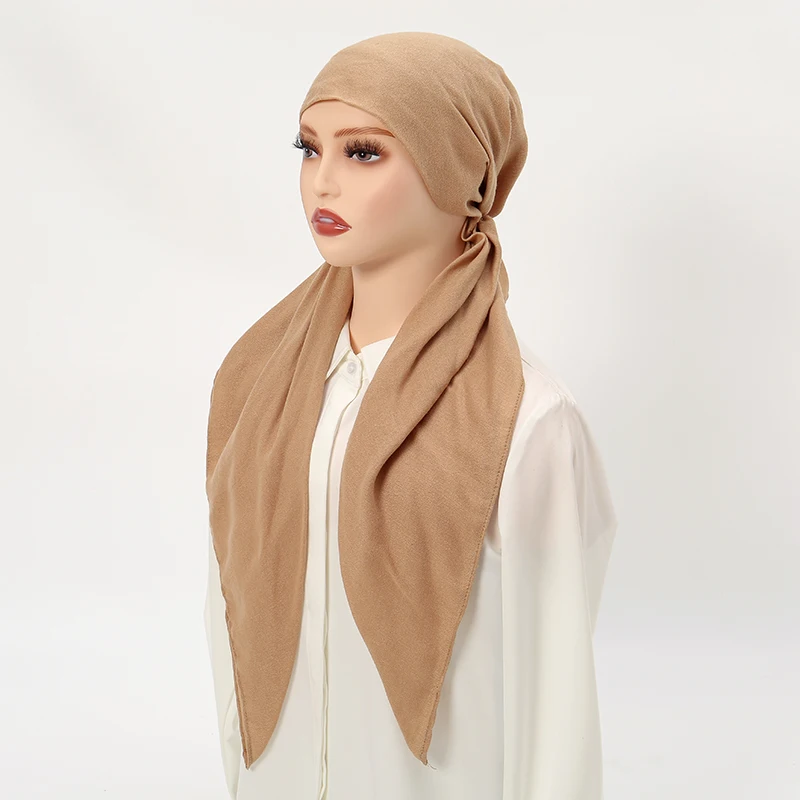 Neuer muslimischer Instant-Hijab-Schal fester Turban dickes Haar Haube Nacht mütze Turban zum Schlafen elastisches Haar Baumwoll haube zum Schlafen