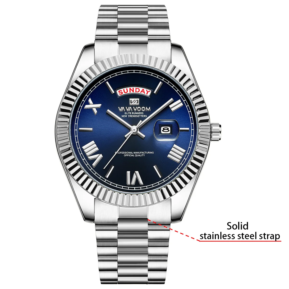 Business Quartz Watch Men Solid Stainless Steel 41mm Casual Clock Waterproof Movement Luxury Gold Gift Watch Men Montre Relogio