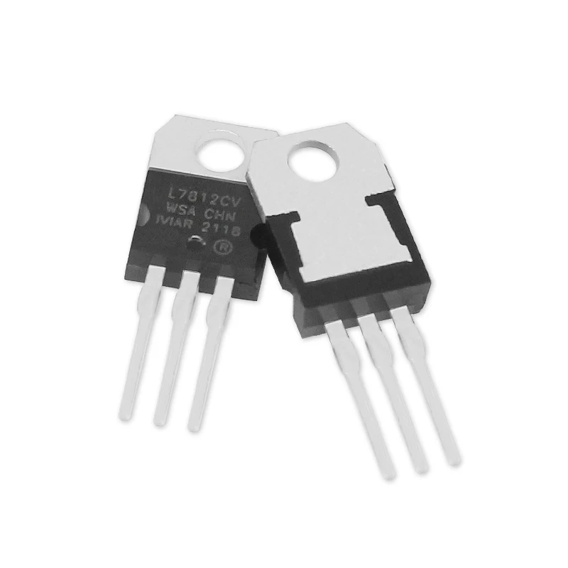 Lot de régulateurs de tension linéaire, L7812CV, IC 1.5A 12V TO-220, ensemble de puces 7812 TO220, coordinateur électronique, 10 pièces