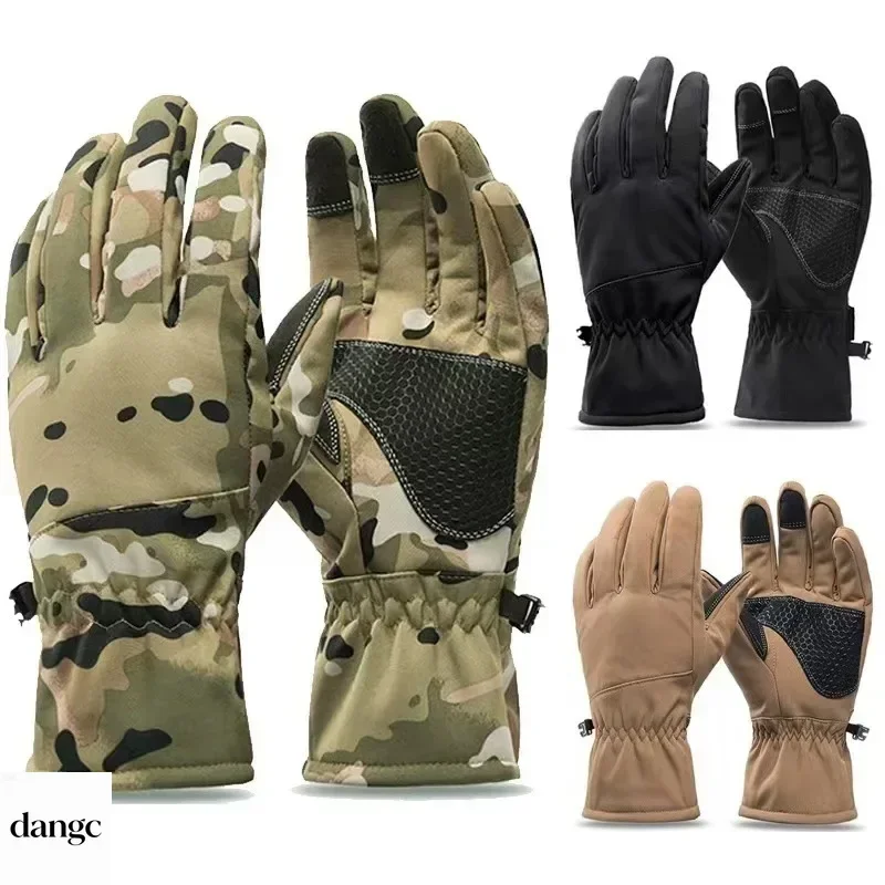 Winter Waterproof Camouflage Hunting Gloves Non Slip Touch Screen Warm For Ski Camping Cycling Outdoor Fishing Sport Set