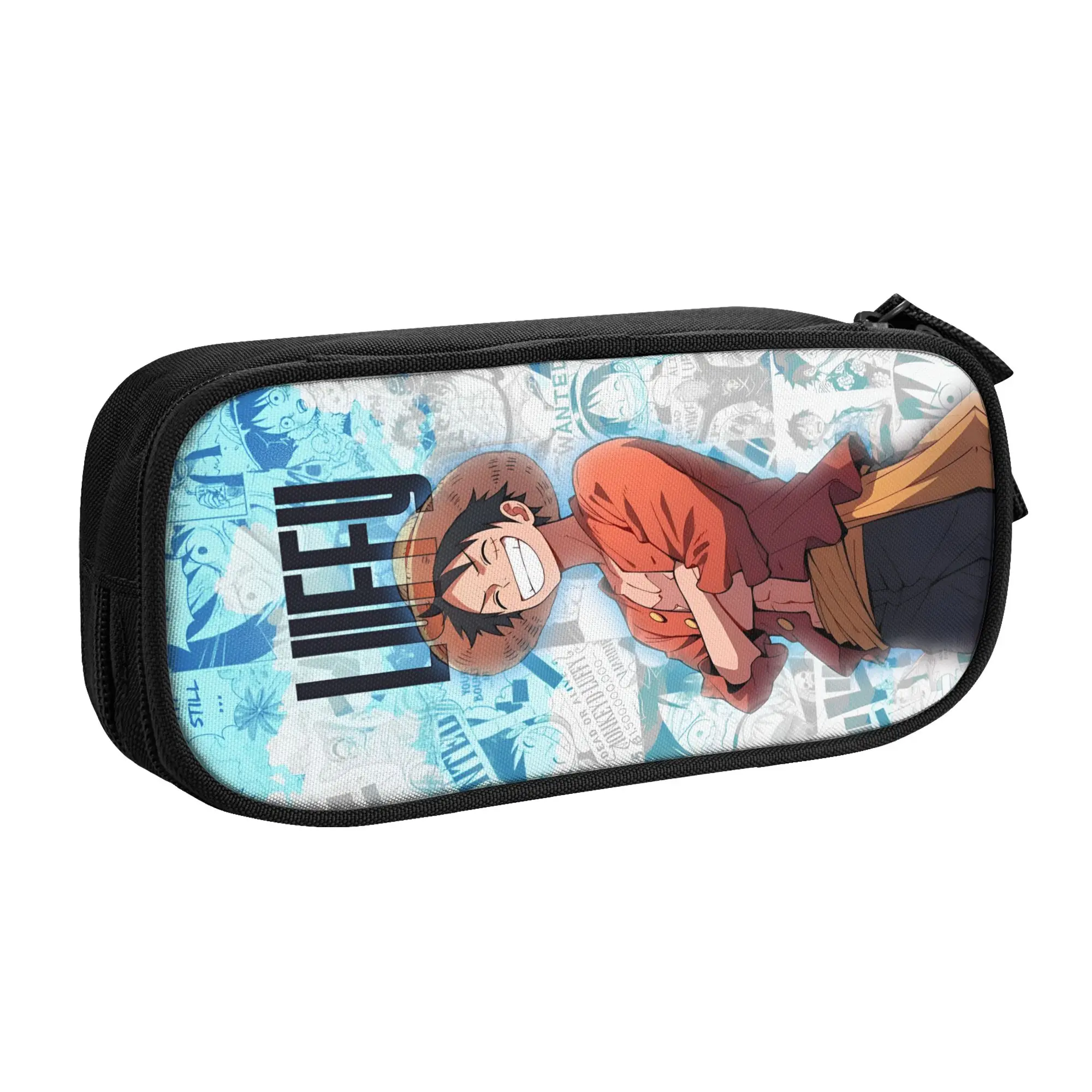 

Cute One P-Pieces Luffys Pencil Cases for Girls Boys Anime Classic Manga Movie Large Capacity Pen Bag Box School Accessories