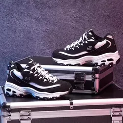 Buty damskie Skechers z podszewką z polaru ciepłe buty panda retro czarno-białe buty sportowe klasyczna moda wszechstronne buty na co dzień