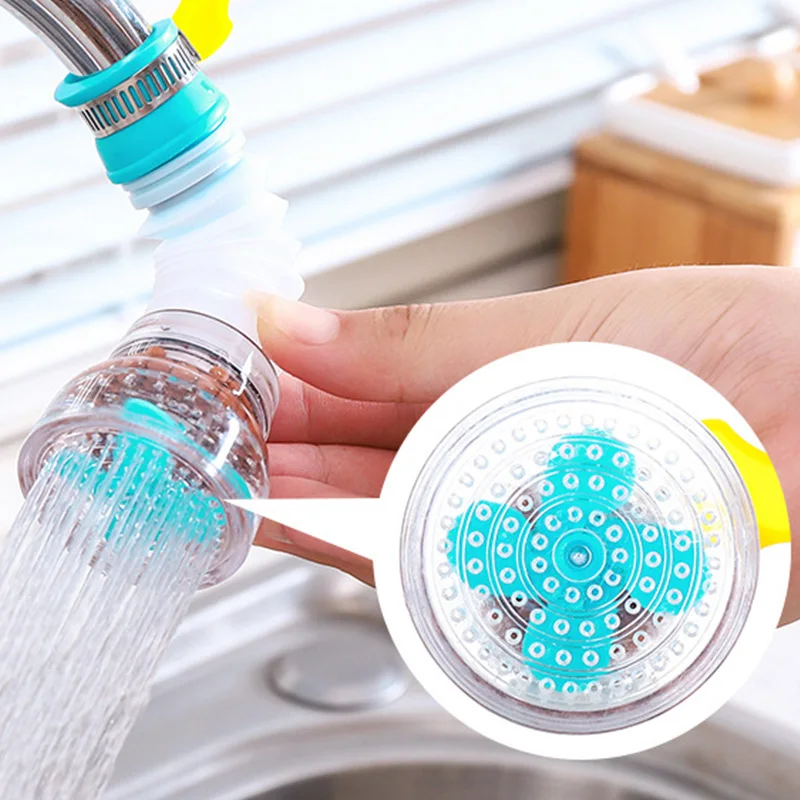 Adjustable 360 Flexible Kitchen Splash-Proof Water Outlet Shower Head Water Filter Sprink Faucet Tap Extender Faucet Save Water